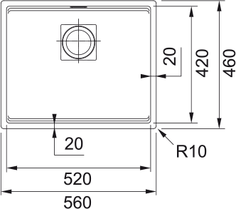 картинка Мойка для кухни FRANKE KNG 110-52 