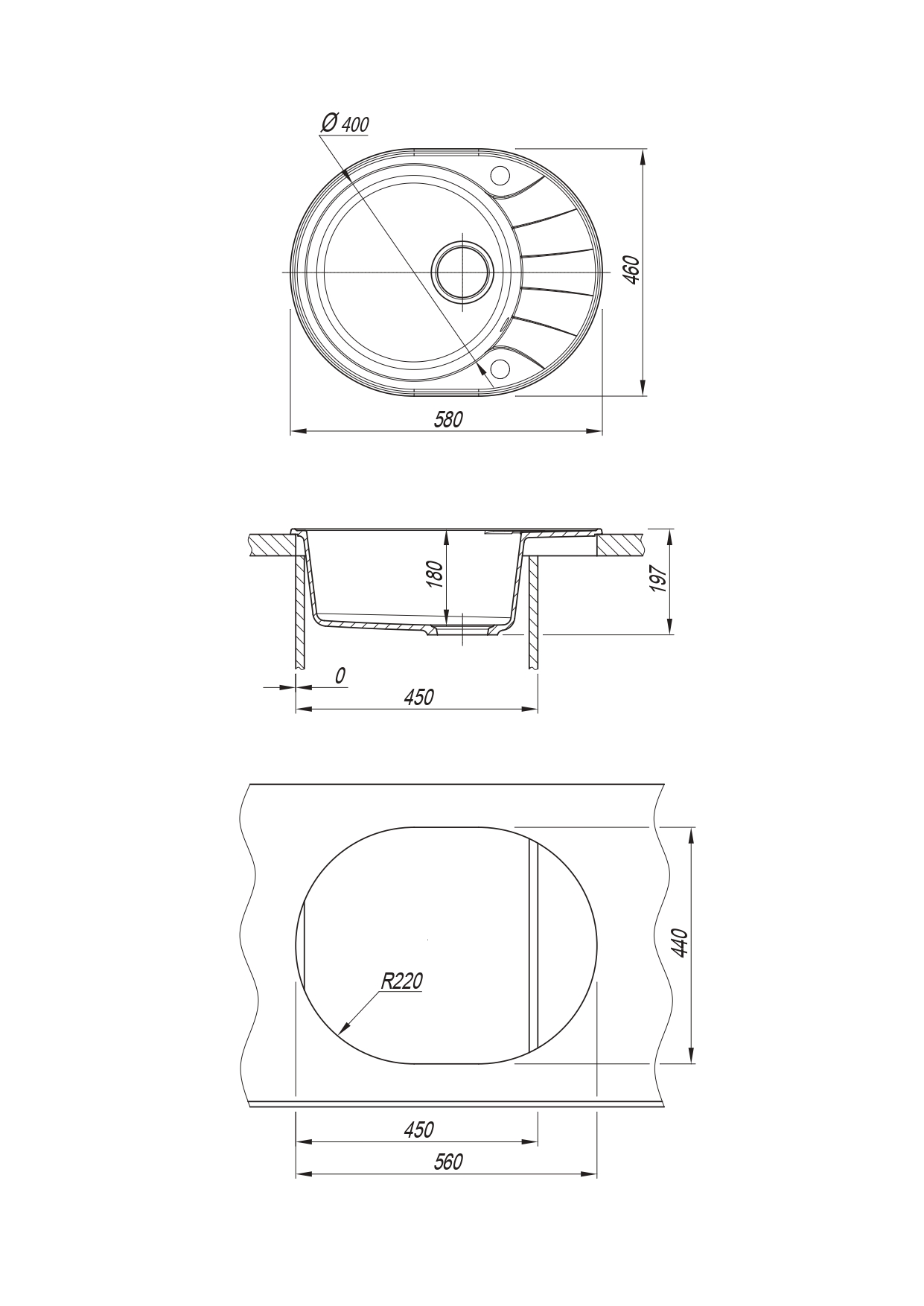 картинка Мойка для кухни Dr. Gans Smart ВИОЛА-580 