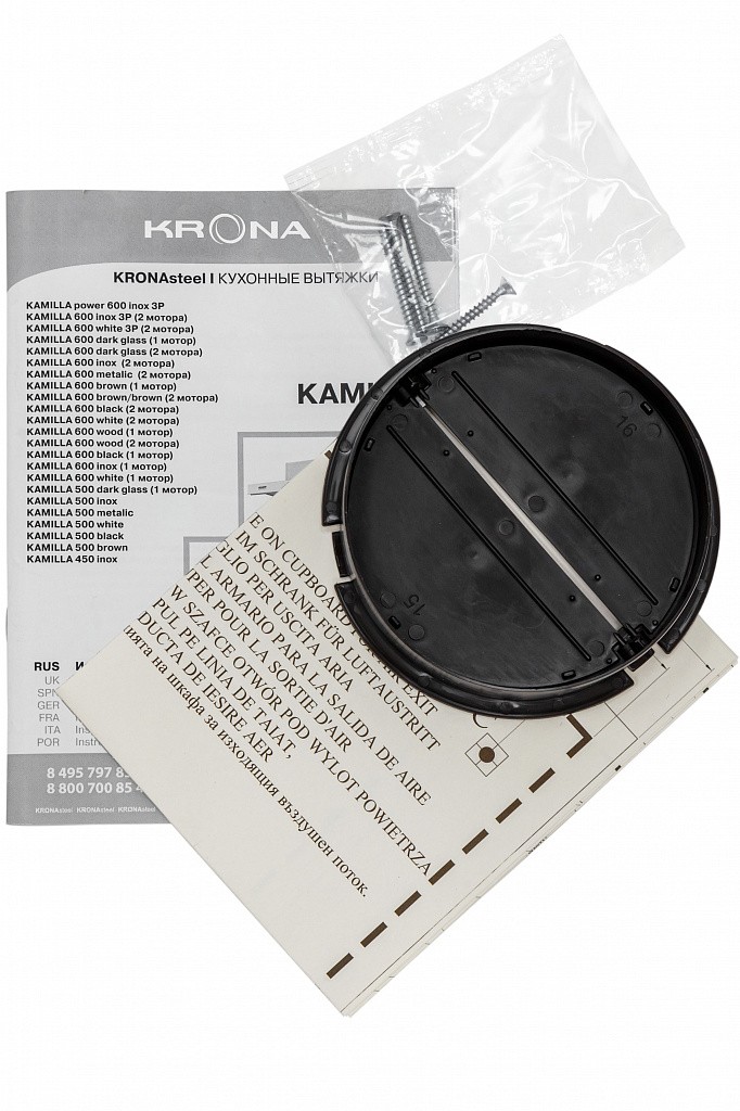 картинка Кухонная вытяжка Krona KAMILLA 600 INOX (1 МОТОР) 