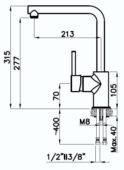 картинка Смеситель Rivelato Vico 9021608 