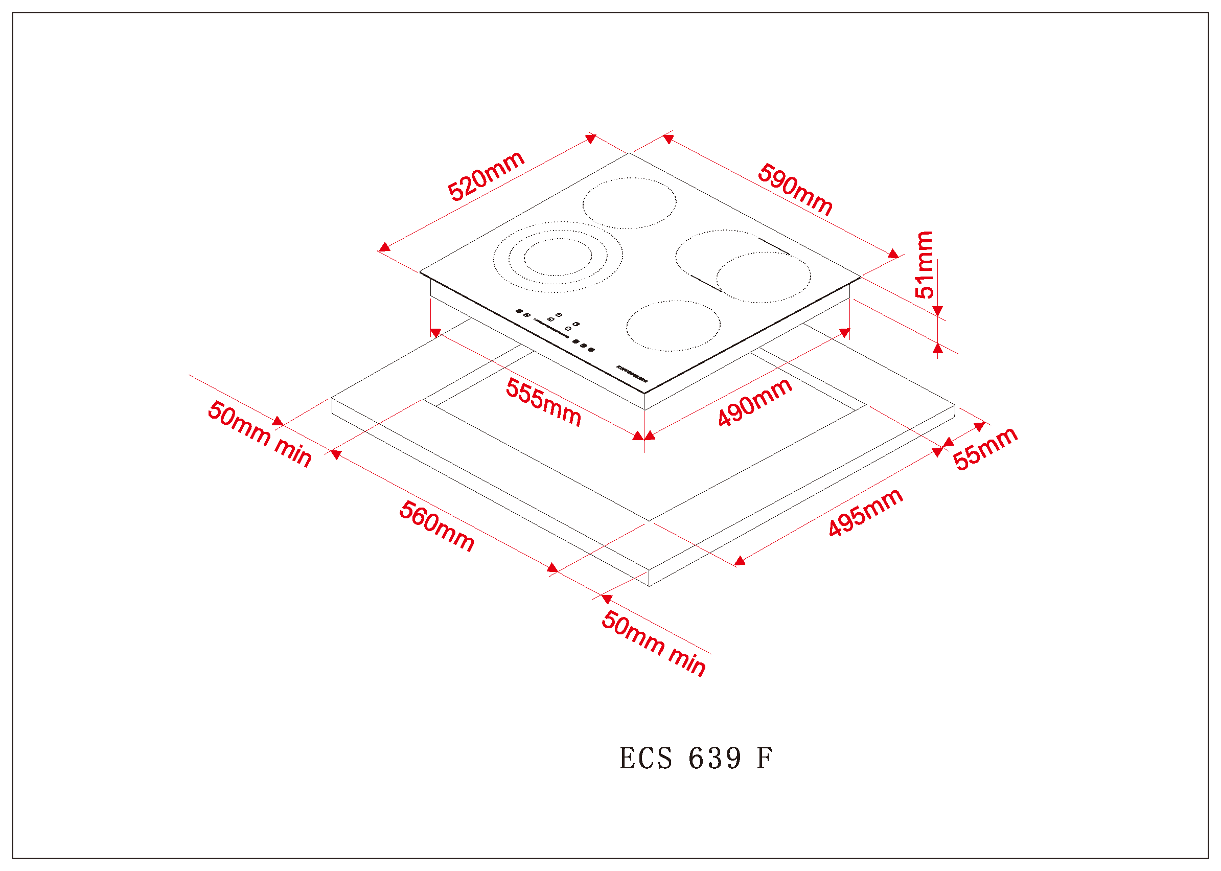 картинка Электрическая варочная панель Kuppersberg ECS 639 F 
