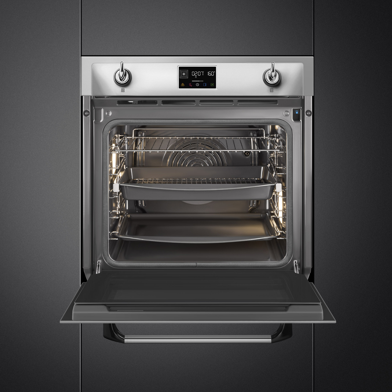 картинка Электрический духовой шкаф с функцией пара Smeg SOP6902S2PX 