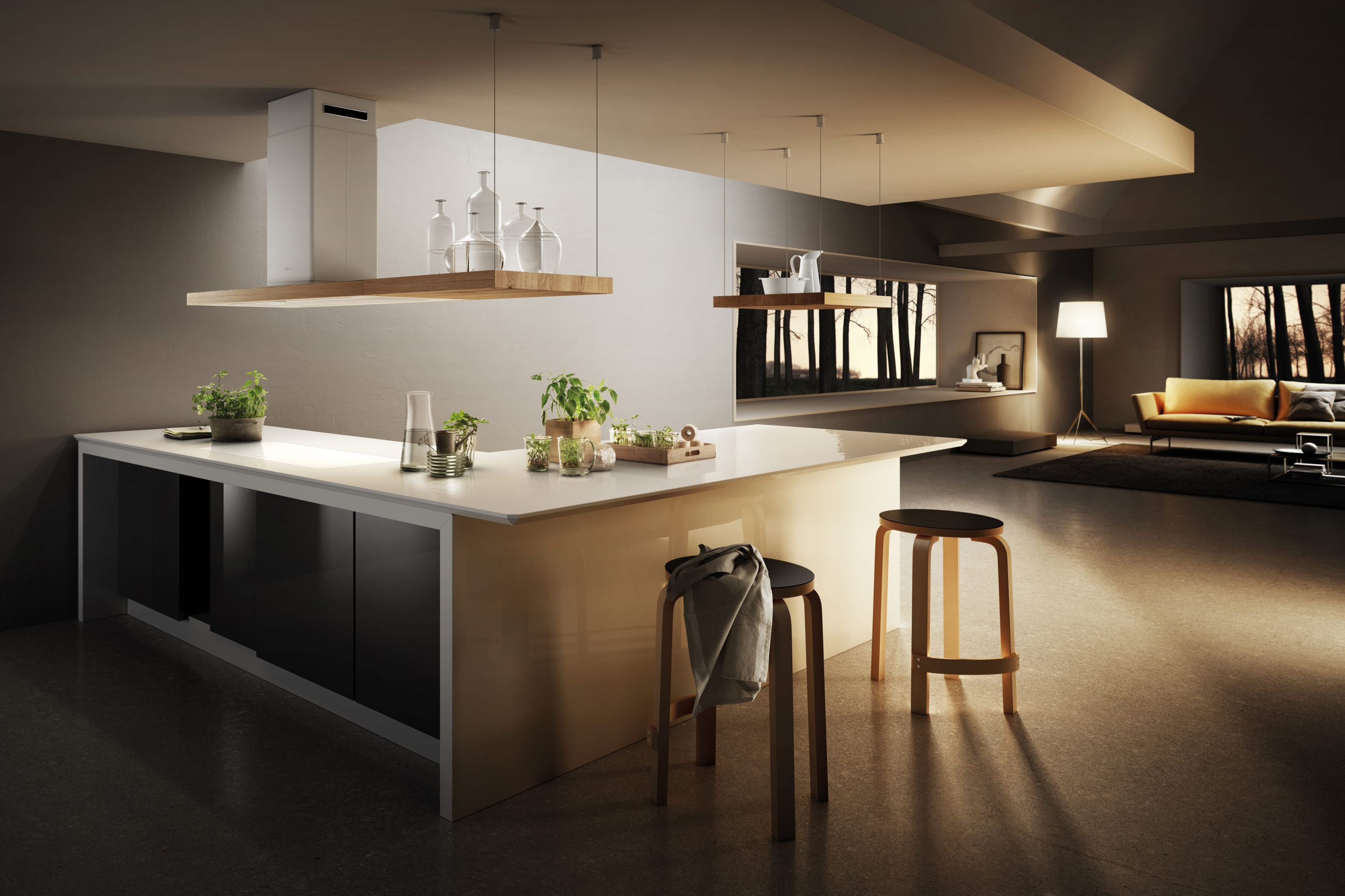 картинка Кухонная вытяжка Elica BIO ISLAND WH/A/120х53 ROVERE 