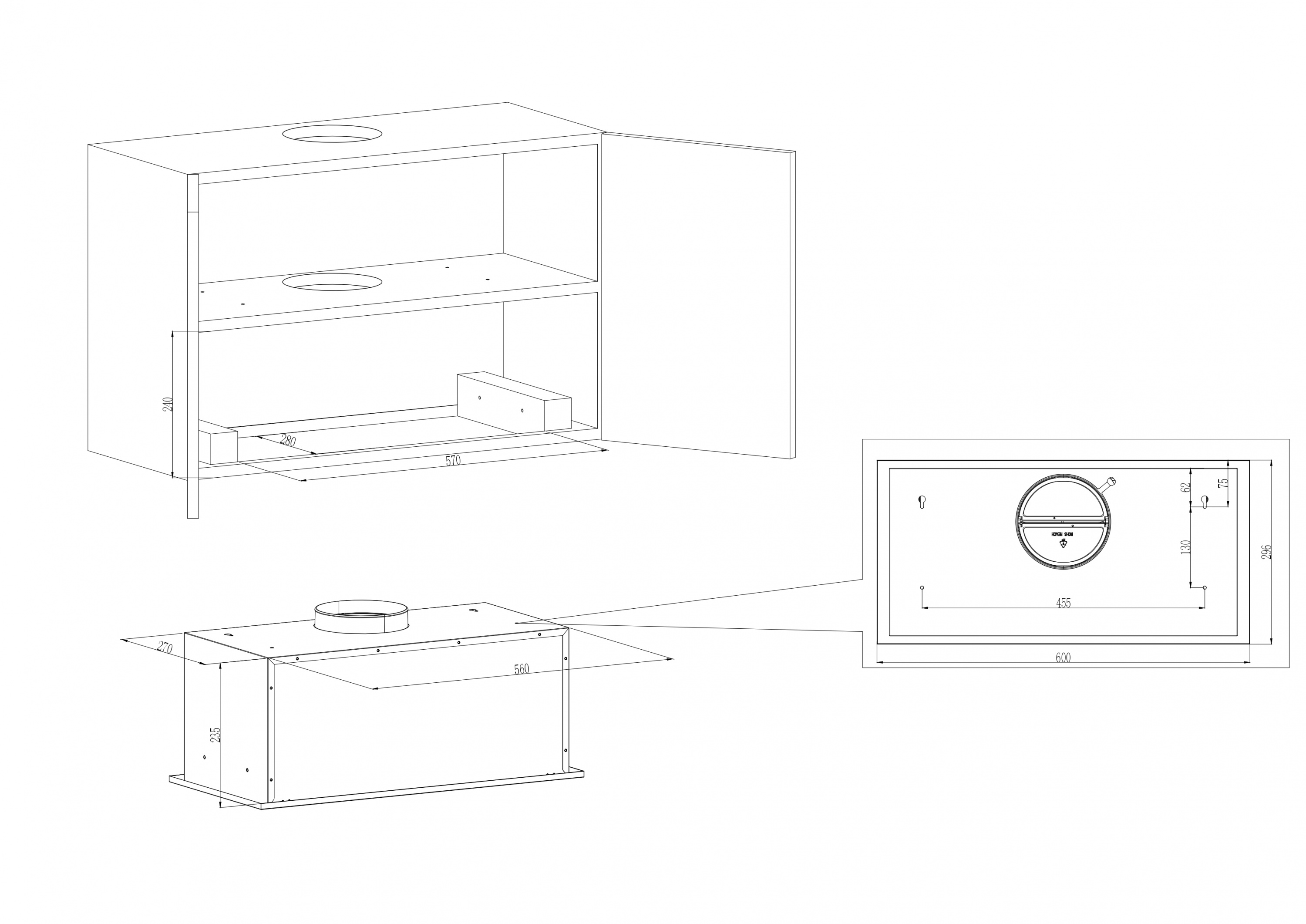 картинка Кухонная вытяжка Kuppersberg INPUSH 60 B 