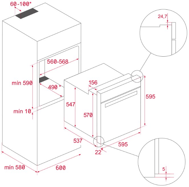 картинка Духовой шкаф Teka HLB 860 BLACK-SS 