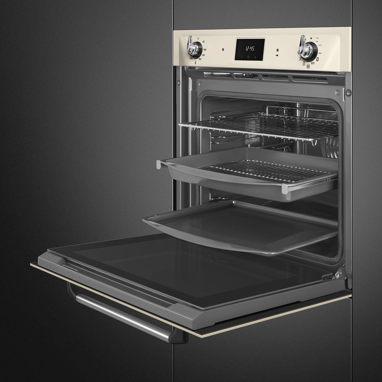 картинка Электрический духовой шкаф Smeg SOP6900TP кремовый 