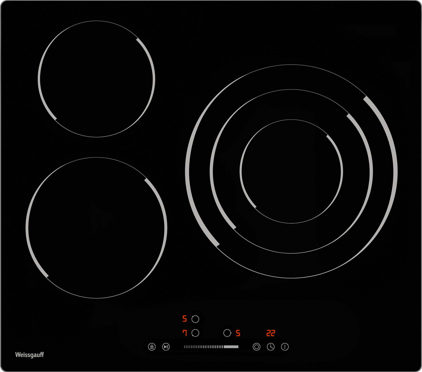 картинка Электрическая варочная панель Weissgauff HV 633 BS 