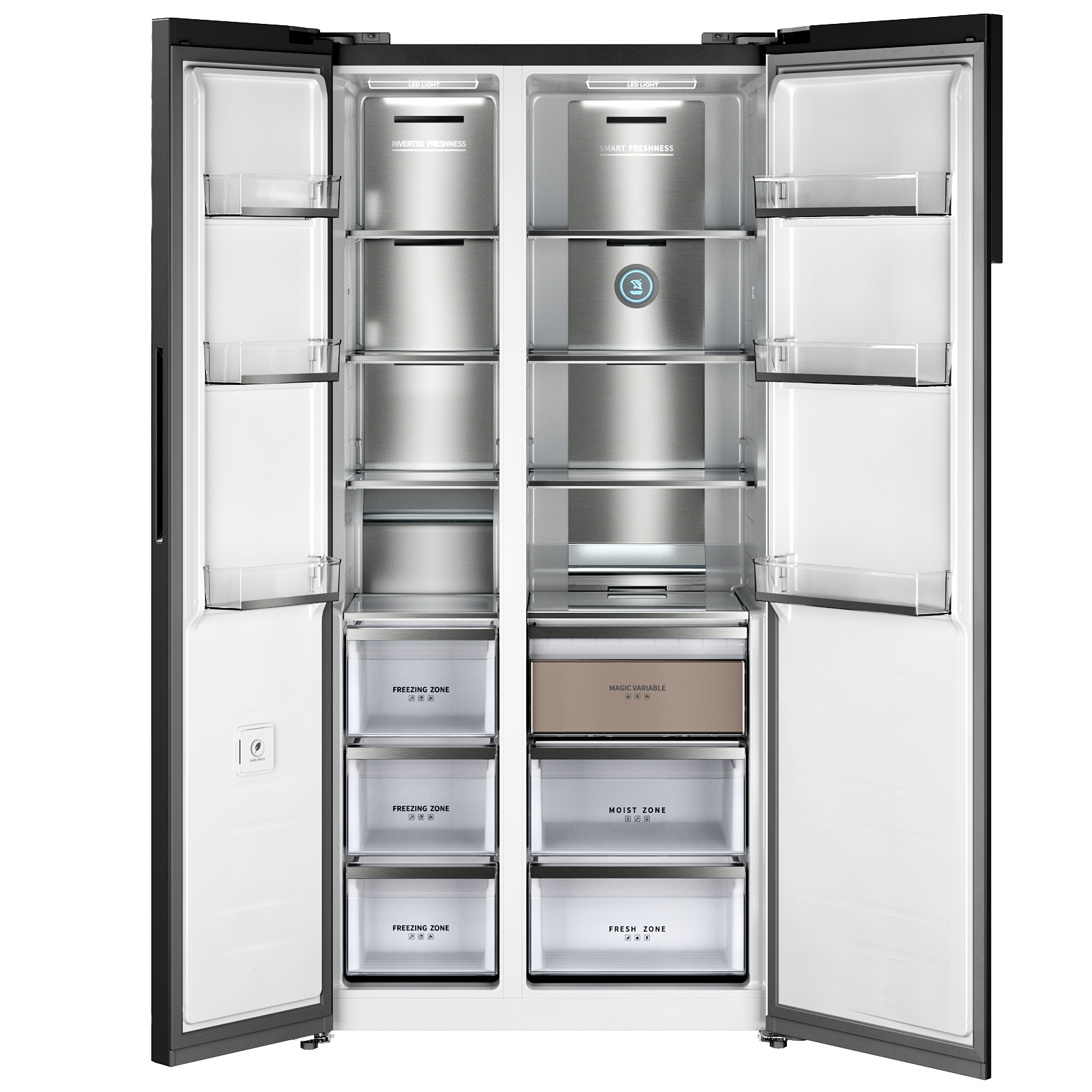 картинка Полувстраиваемый холодильник Kuppersberg RFSN 1990 BG черный 