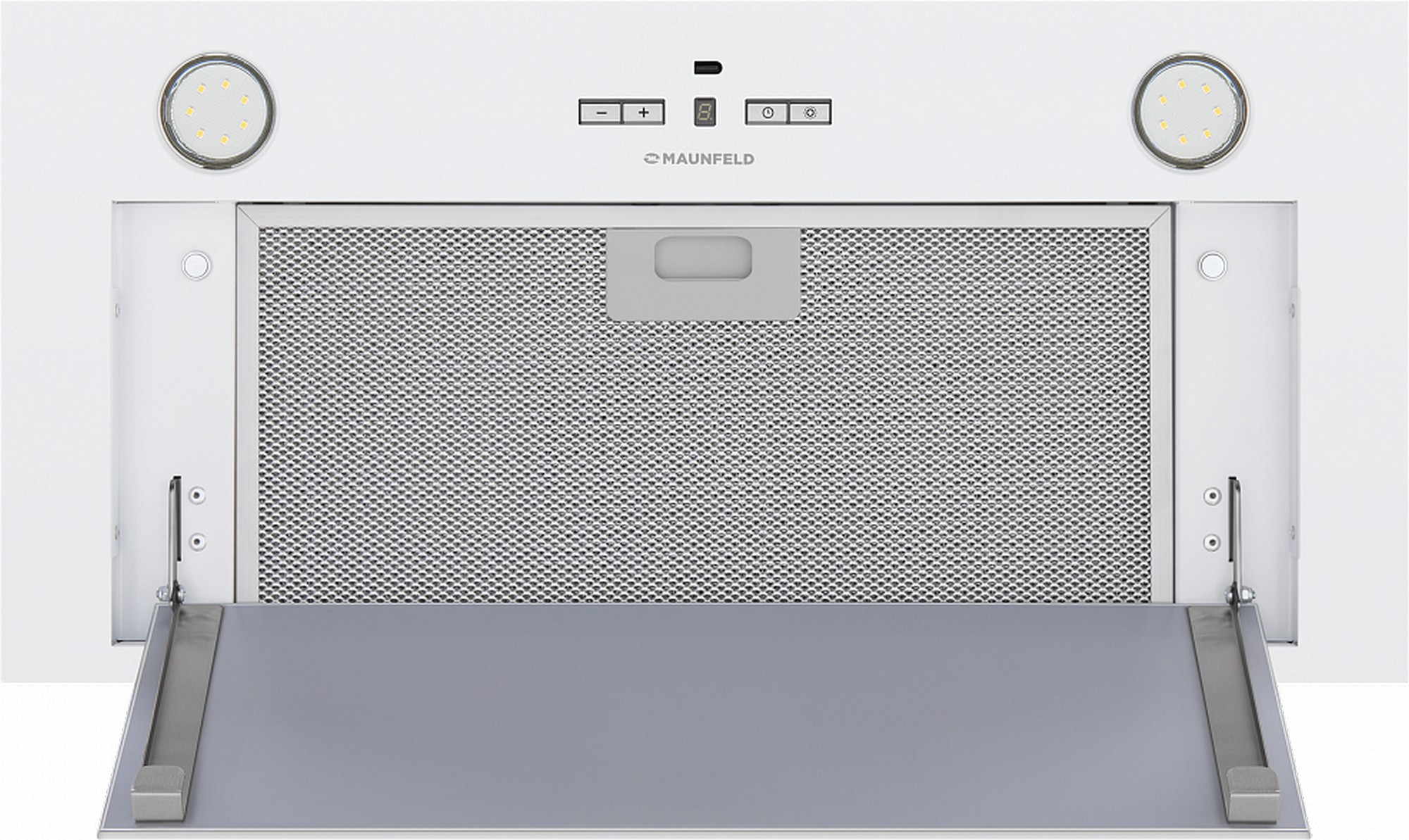 картинка Кухонная вытяжка Maunfeld FANTASY 1000ST 60 белое стекло 