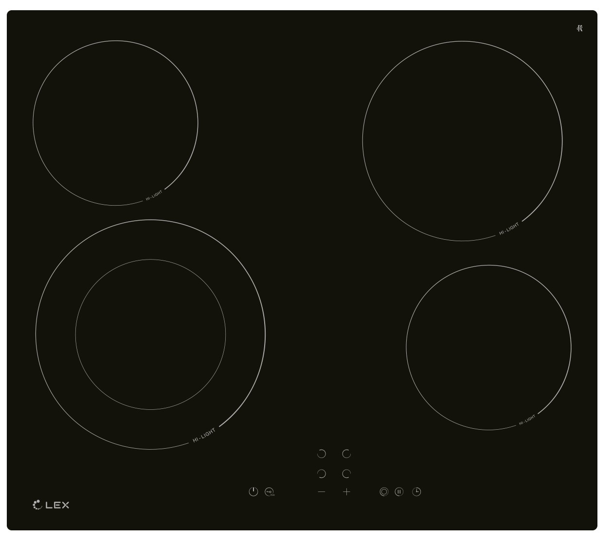 картинка Варочная панель Lex EVH 641A BL 