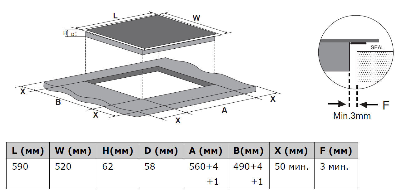 картинка Индукционная варочная панель Weissgauff HI 642 BSCM 