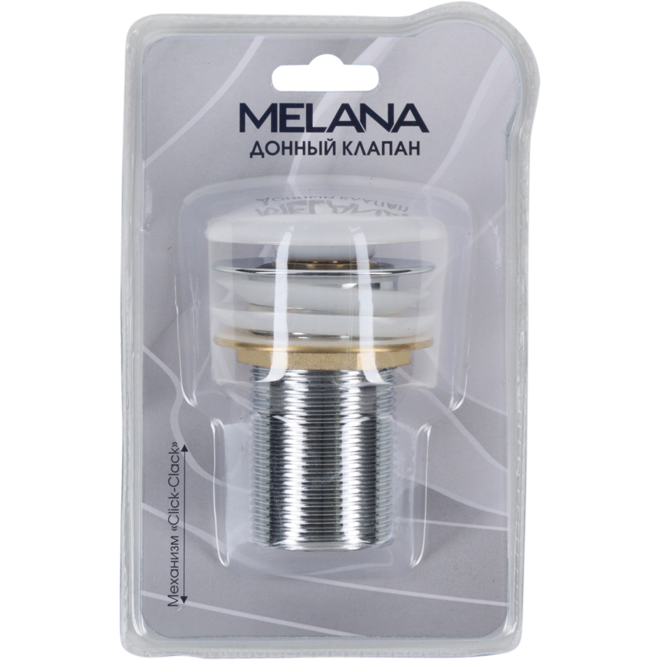 картинка Донный клапан Melana без перелива mln-330301 в блистере белый 
