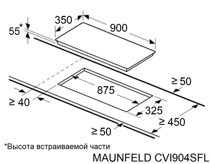 картинка Индукционная варочная панель Maunfeld CVI904SFLBK Inverter 