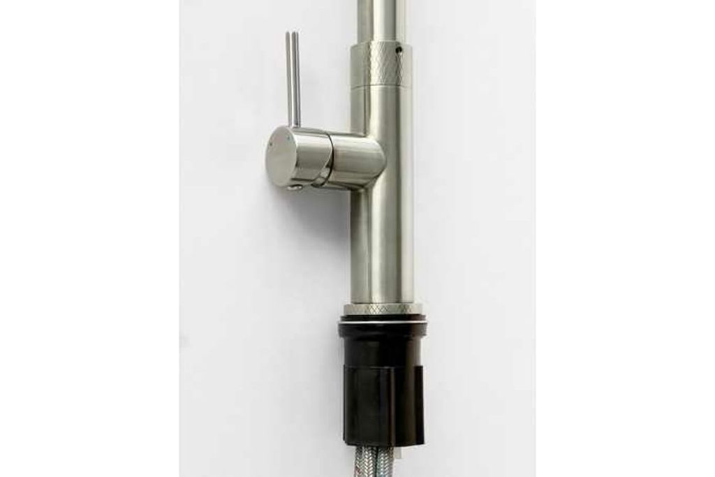 картинка Смеситель с выдвижной лейкой LONGRAN TECHNO STEEL LM2183 SТ 