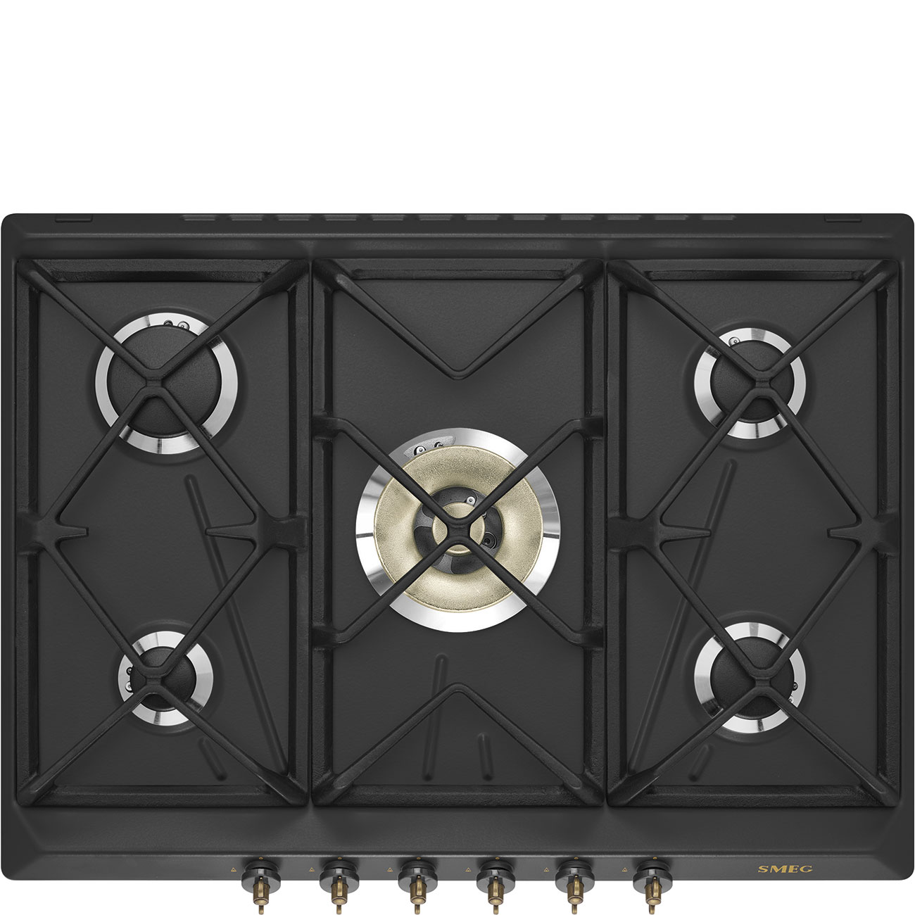 картинка Газовая варочная панель Smeg SRV876AOGH 