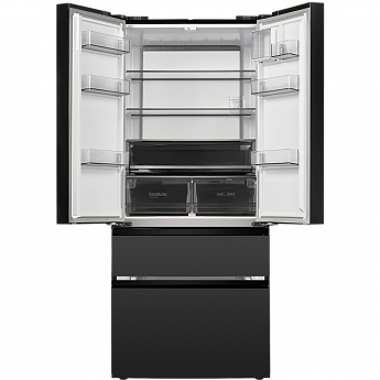 картинка Полувстраиваемый холодильник Maunfeld MFF190NFDSB01 черный 