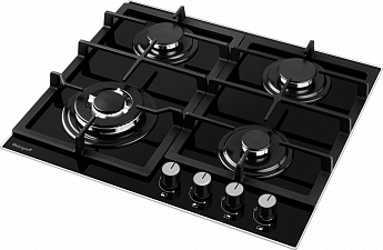 картинка Газовая варочная панель Weissgauff HGG 641 BGL черный 