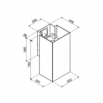картинка Кухонная вытяжка Maunfeld BATH PLUS 402 черный 