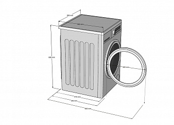 картинка Стиральная машина с сушкой Korting KWD 48IT1496 