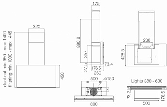картинка Кухонная вытяжка Elica SUPER PLAT BL/F/80 