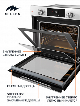 картинка Электрический духовой шкаф Millen MEO 6003 WH 