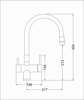 картинка Смеситель Emar ЕС - 3015 Golden 