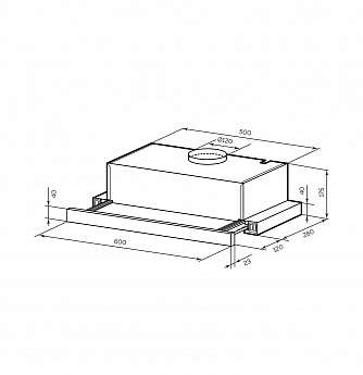 картинка Кухонная вытяжка Lex HONVER G 2M 600 BLACK 