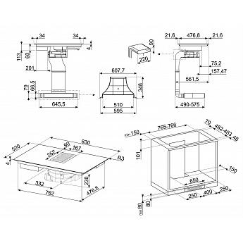 картинка Индукционная варочная панель Smeg HOBD482D 