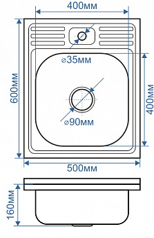 картинка Мойка для кухни Melana 5060 