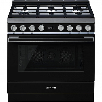 картинка Комбинированная кухонная плита Smeg CPF9GPBL 