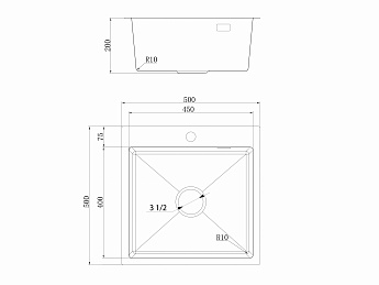 картинка Мойка для кухни Ukinox PRV500.500 -GT10C 0CW 