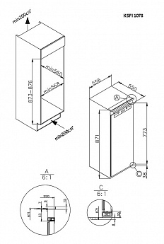 картинка Морозильная камера Korting KSFI 1078 