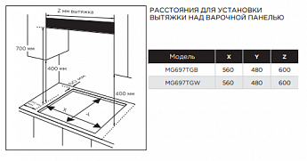 картинка Газовая варочная панель Midea MG 697 TGB 