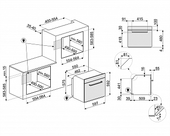 картинка Электрический духовой шкаф Smeg SF6905X1 