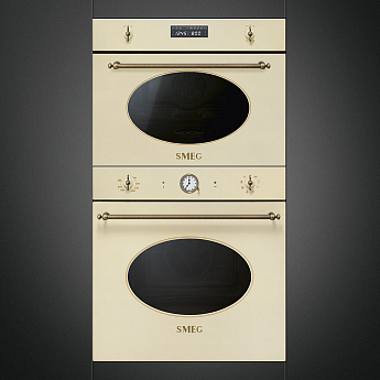 картинка Электрический духовой шкаф Smeg SFP805PO кремовый 