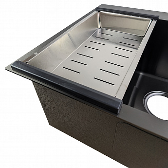 картинка Комплект мойка и смеситель Gerda 5045 G+SM.Black 