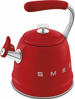 картинка Чайник со свистком Smeg WKF01RD красный 