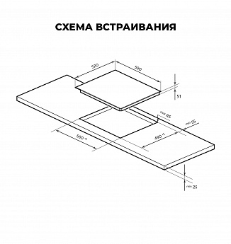 картинка Варочная панель Lex EVH 640B BL 
