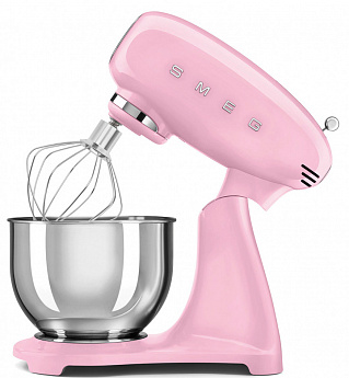 картинка Миксер планетарный Smeg SMF05PKEU розовый 