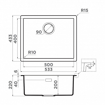картинка Кухонная мойка Omoikiri YAMAKAWA 55 INTEGRA 