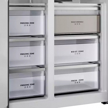 картинка Полувстраиваемый холодильник Kuppersberg RFSN 1990 SG серебро 