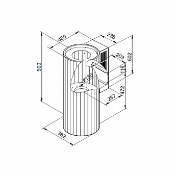 картинка Кухонная вытяжка Maunfeld ADELAIDE 39 WALL INOX 