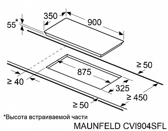 картинка Индукционная варочная панель Maunfeld CVI904SFLBK Inverter  картинка Индукционная варочная панель Maunfeld CVI904SFLBK Inverter