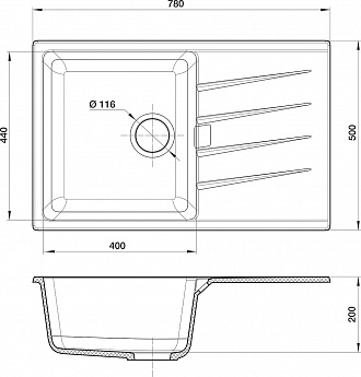 картинка Мойка для кухни Rivelato RAUM RM-78 