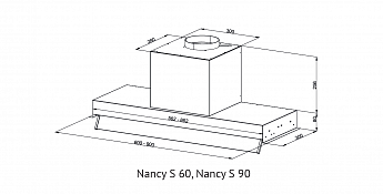 картинка Кухонная вытяжка Kuppersberg NANCY S 90 BLACK 