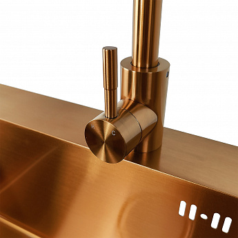 картинка Смеситель Emar ЕСВ-3020 PVD COPPERY высокий излив медь 