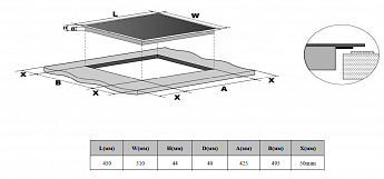 картинка Электрическая варочная панель Weissgauff HV 431 B 