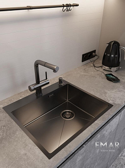 картинка Кухонная мойка Emar EMB-560(TOP) PVD Dark 