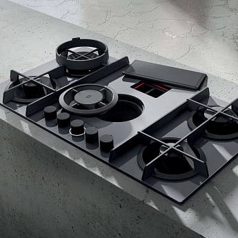 картинка Варочная панель с вытяжкой Elica NIKOLATESLA FLAME BL/F/88  картинка Варочная панель с вытяжкой Elica NIKOLATESLA FLAME BL/F/88