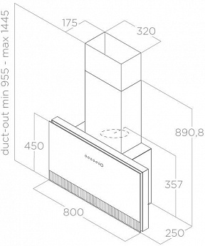 картинка Кухонная вытяжка Elica SUPER PLAT GR/F/80 